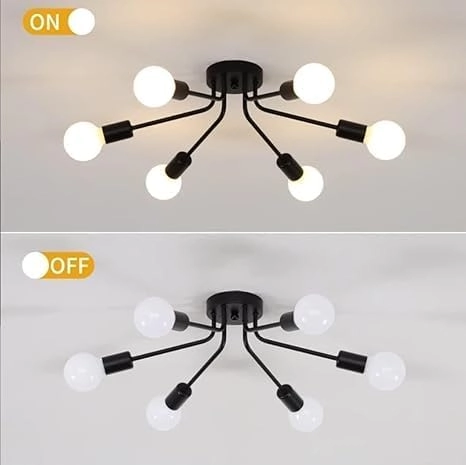 153 CHANDELIER 6 LIGHT - warm white