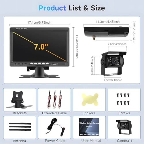 Reversing Camera Kit - Night Vision Wireless 1080P