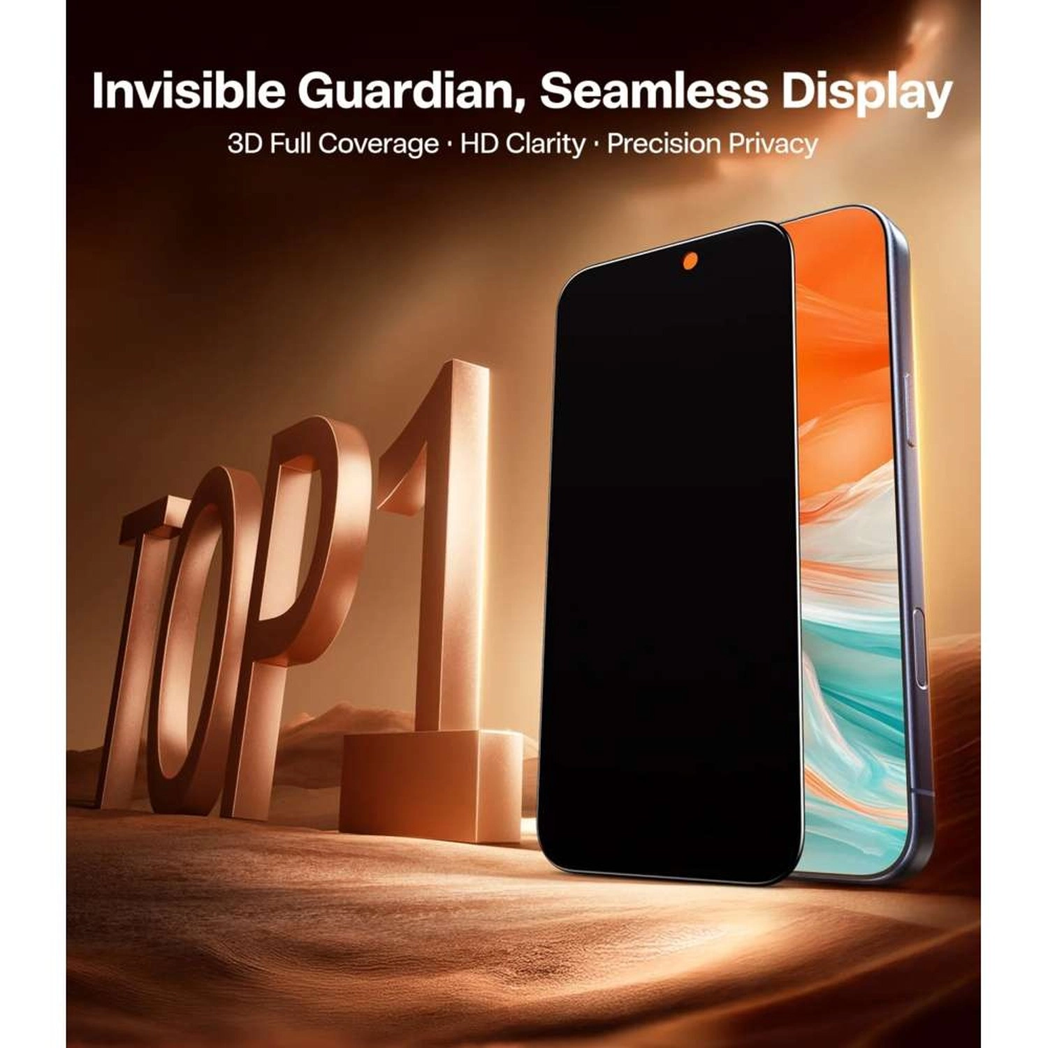 Privacy Tempered Glass Screen Protector for iPhone 17 Pro Max
