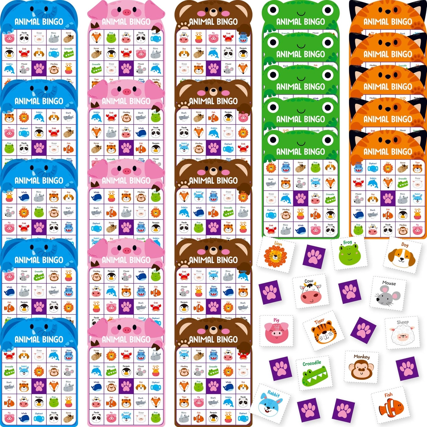 Animal Bingo Game - 25PCS