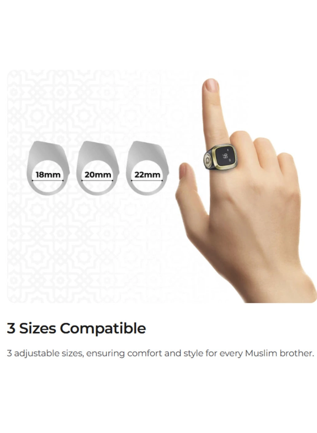 Zikr Ring - OLED 7 Days Pink