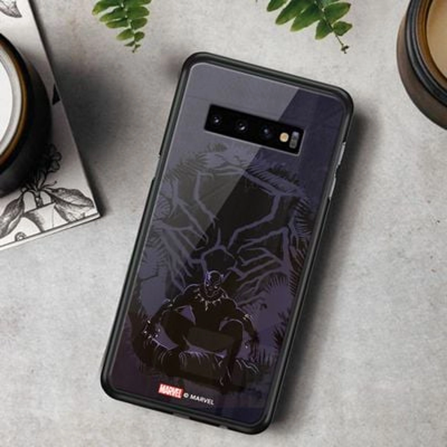 Black Panther The Warrior Back Case for Galaxy S10 Plus
