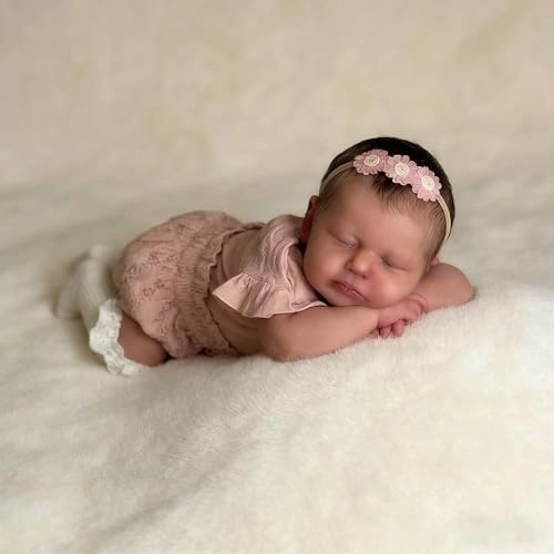 LOULOU Reborn Baby Doll - 20 Inch Soft Cloth Body & Vinyl Limbs Sleeping Ages 3+