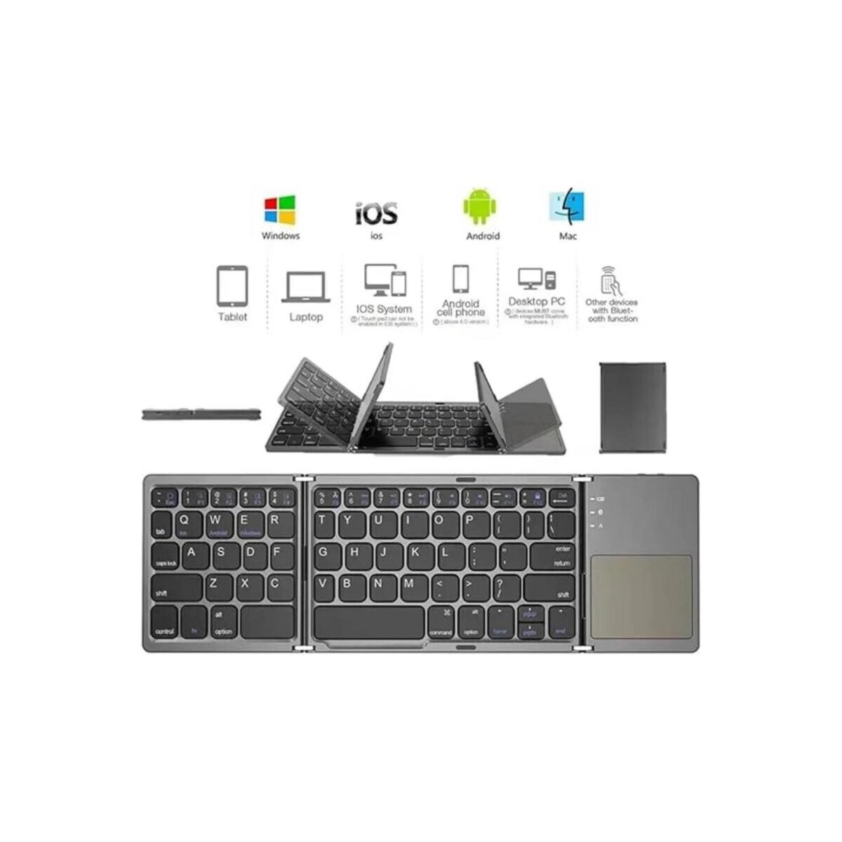Foldable full-size Bluetooth keyboard - Wireless