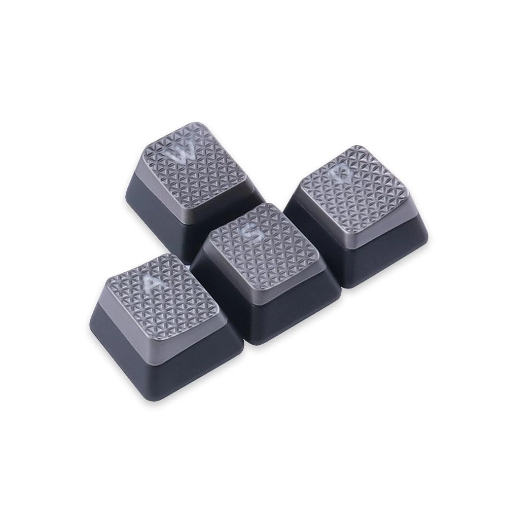 Backlit Textured Keycaps - 10Keys Silver Grey Hexagonal