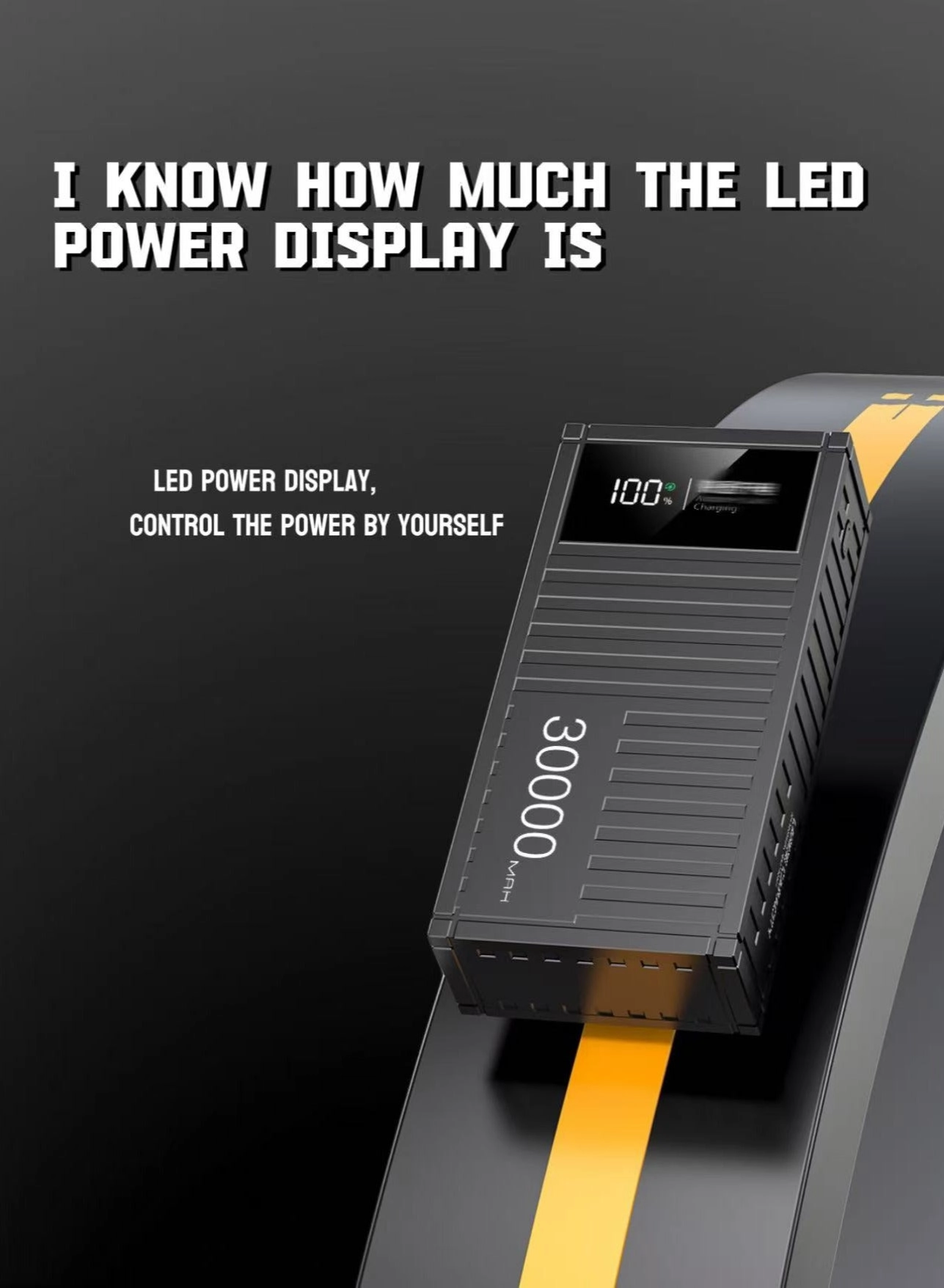 Creative Container-Style PD Fast Charging Power Bank - 30000mAh 66W 20W