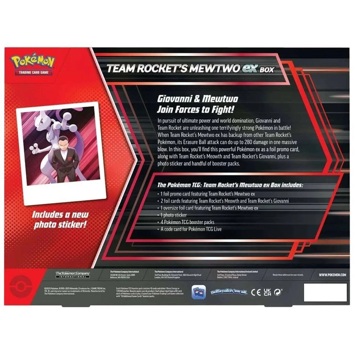 Destined Rivals Mewtwo ex Box - Foil promo Mewtwo ex 4 booster packs