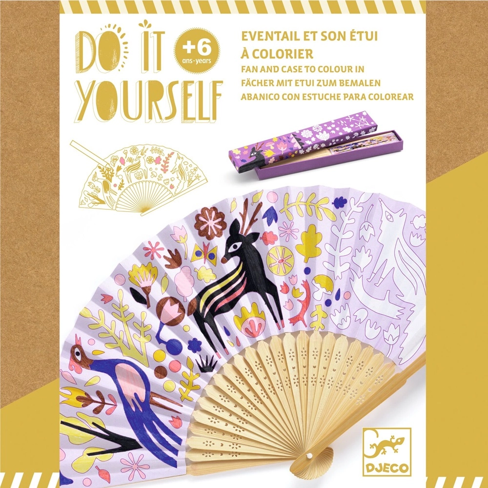 Do It Yourself Craft Kit - Large fan 37 x 21 cm Protective case