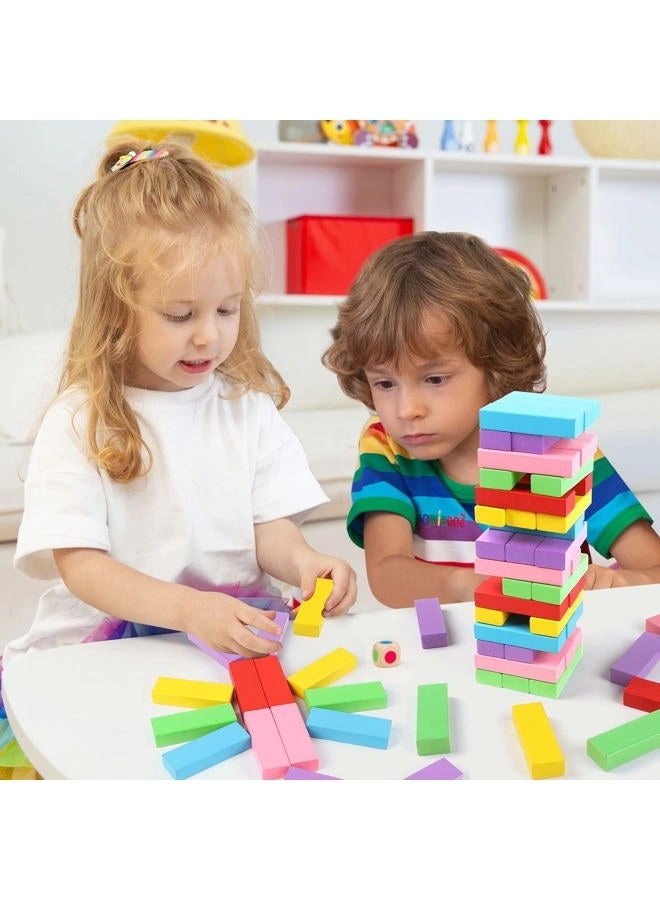 Wooden Stacking Board - Multicolor 48pcs