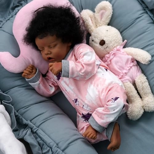 Reborn Baby Doll - 17Inch Cloth Body African American