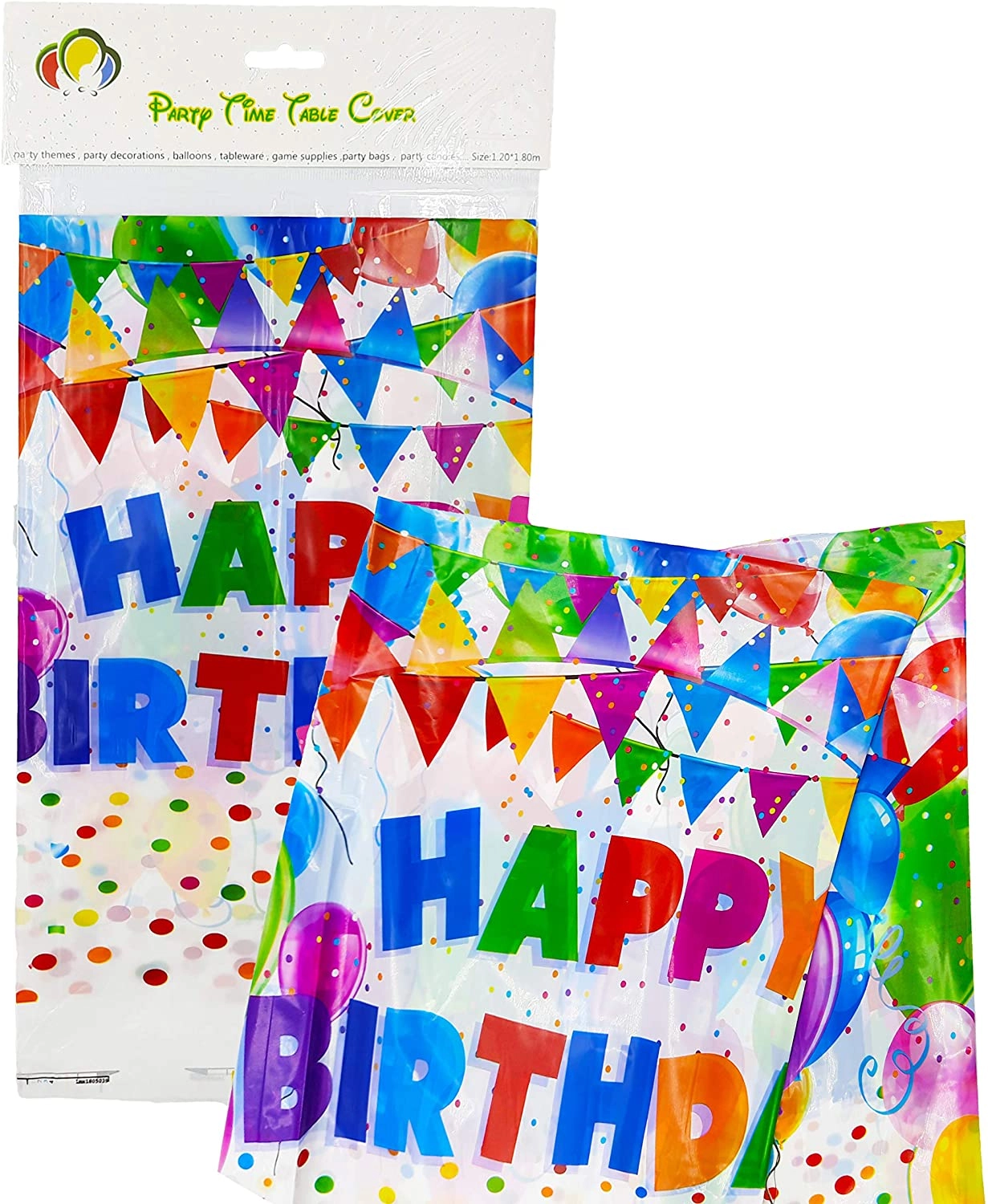 Party Time Trading LLC Tablecloth - 1-Piece Colorful