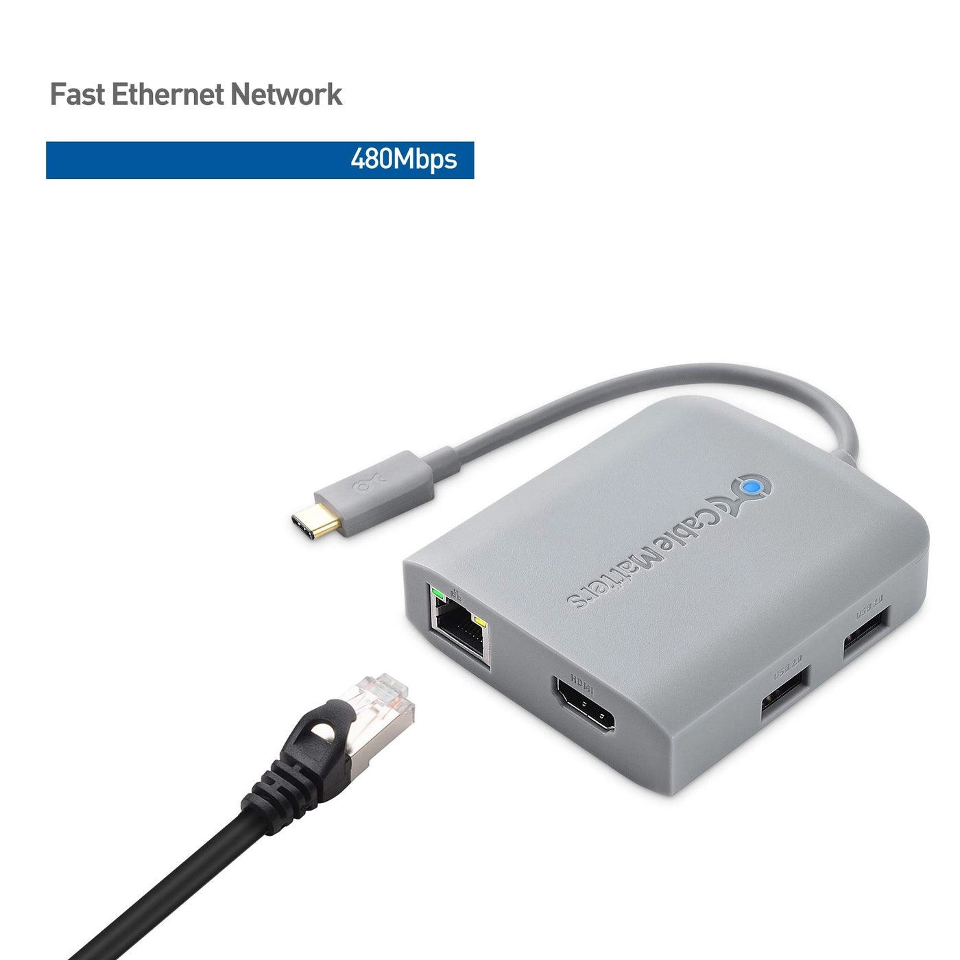 USB C Hub Multiport Adapter - Works with Chromebook Certified