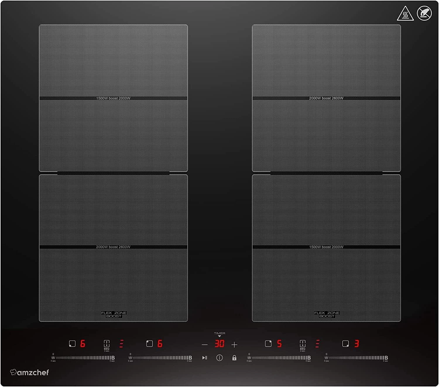 Amzchef CE-FS-I74S-FFDD10 Induction hob