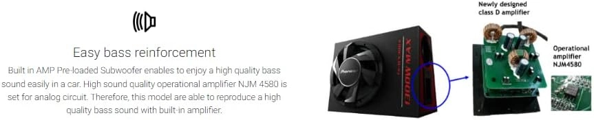 TS-WX300TA - 12″ Bass-Reflex Tube Type Active Subwoofer