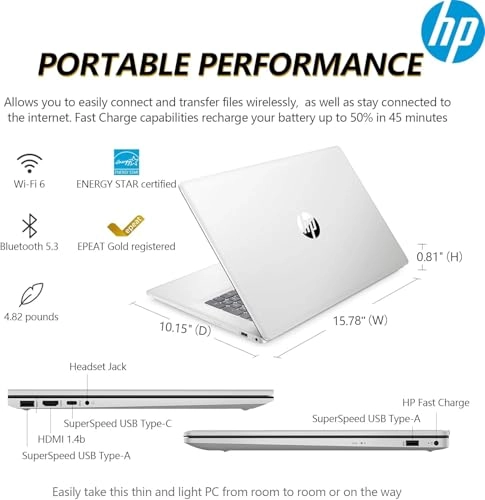 HP Laptop 17 - 17.3'' Ryzen 5-7430U 32GB DDR4 1TB SSD