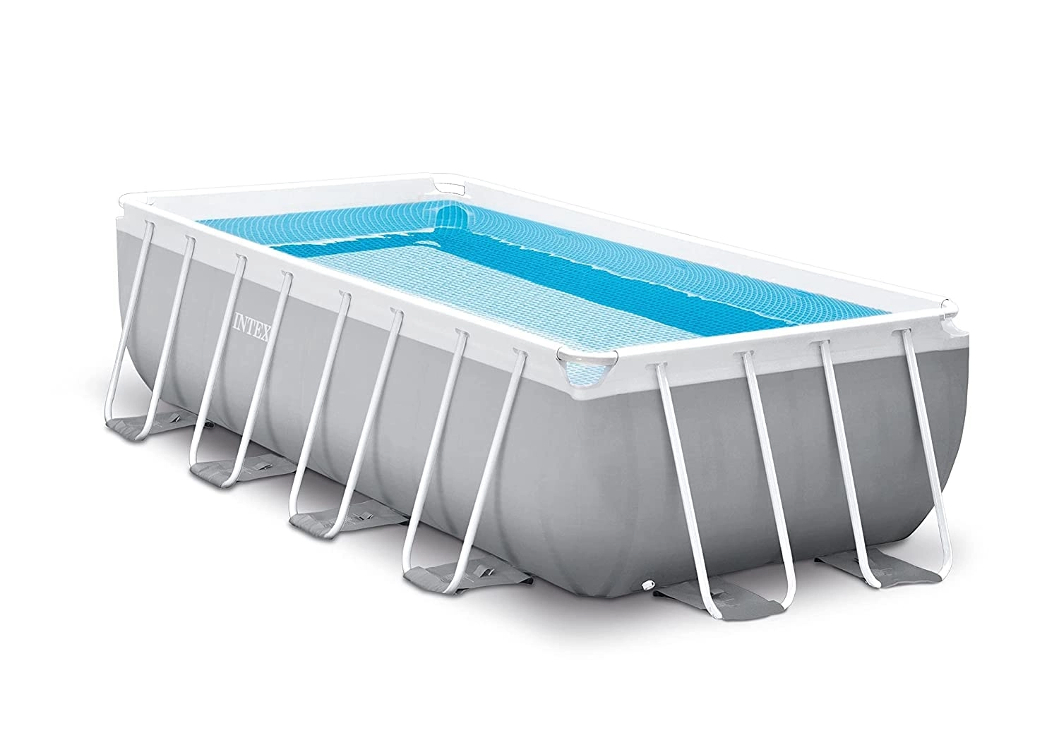 Intex Prism Frame Rectangular Pool Set - 16ft x 8ft x 42" Gray