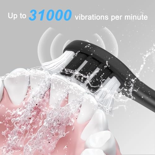 sonic electric toothbrush - 240 Days Battery Life 8 Replacement Heads