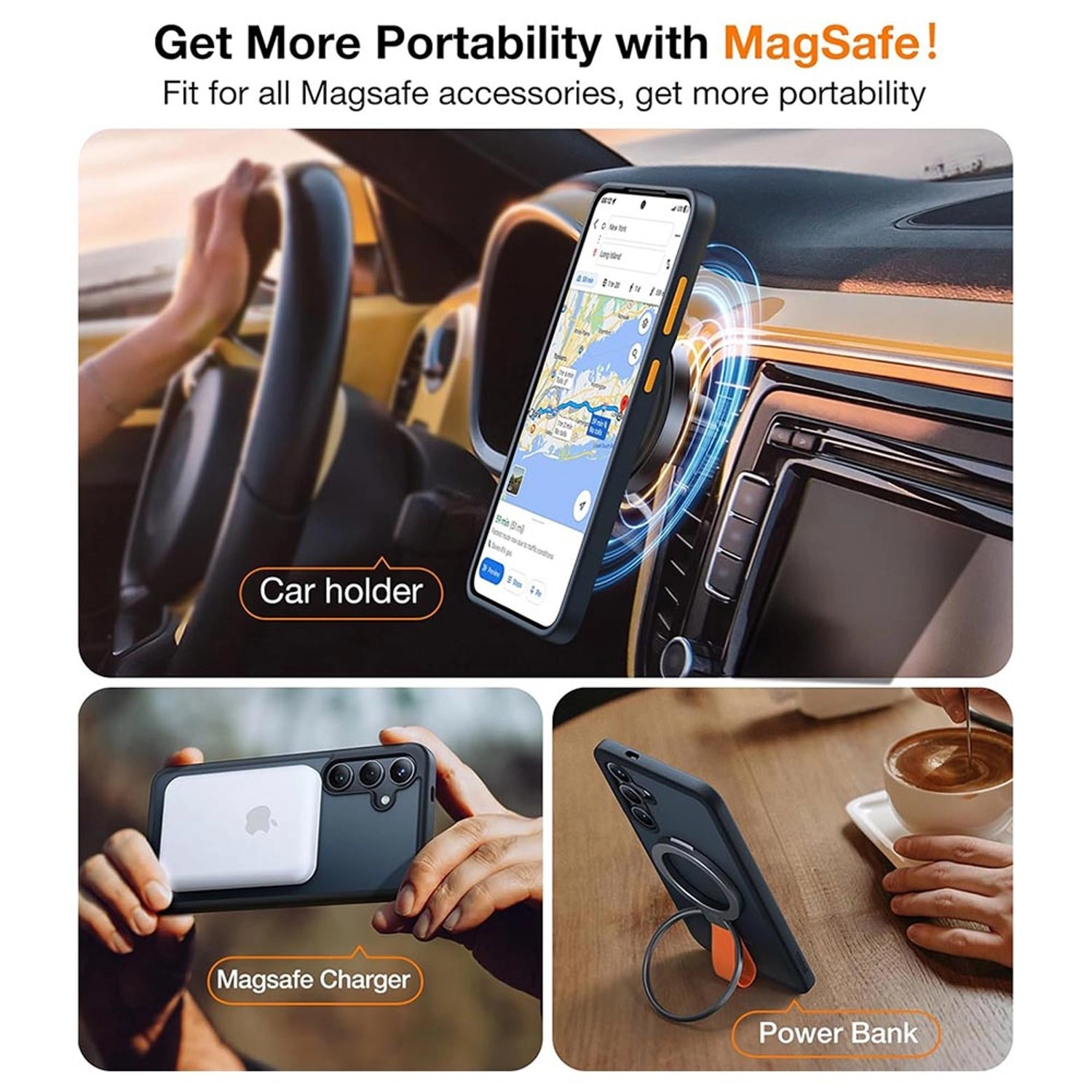 Magnetic Shockproof Case with MagSafe for Galaxy S24+