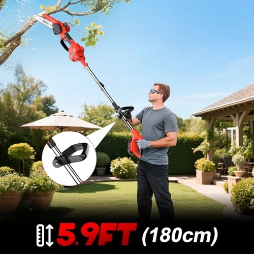 2-in-1 Cordless Pole Saw & Mini Chainsaw - 550 Watts