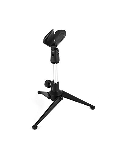 3.5mm Stereo Studio Speech Microphone Mic Stand Mount - Black Small