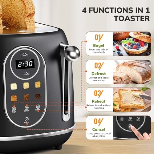 Smart Touch Screen Toaster - 2 Slice
