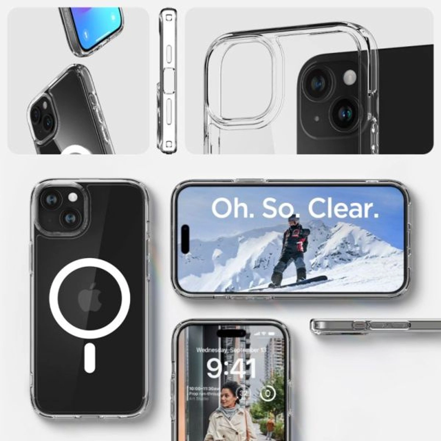 Crystal Hybrid Back Cover for iPhone 15