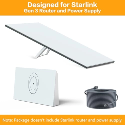 Starlink Gen 3 Router Mount - 1 piece(s) Starlink Standard V3 Mesh Router and Power Supply