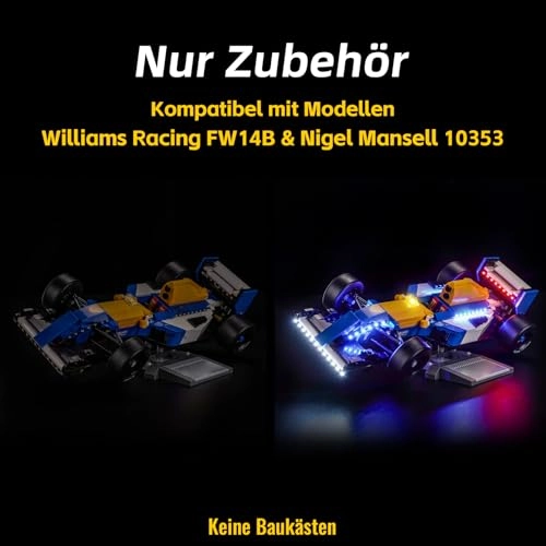 LED Light Set - Compatible with Williams Racing FW14B Nigel Mansell 10353 blue