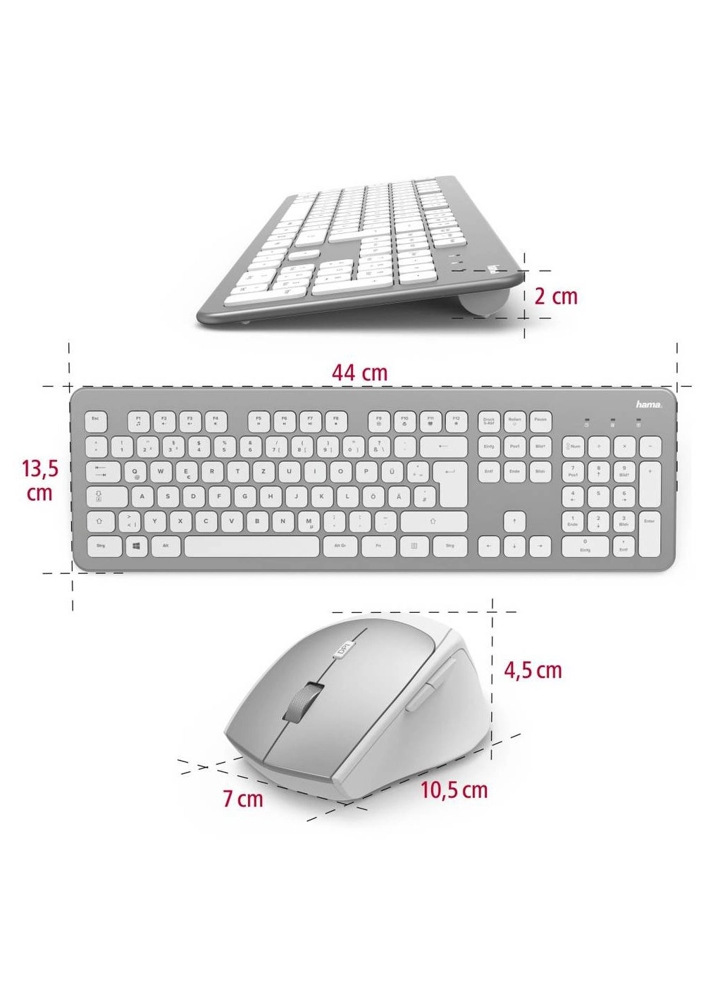Radio Keyboard and mouse set - QWERTZ Wireless