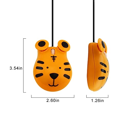 Cute Tiger Shape Mouse - Wired