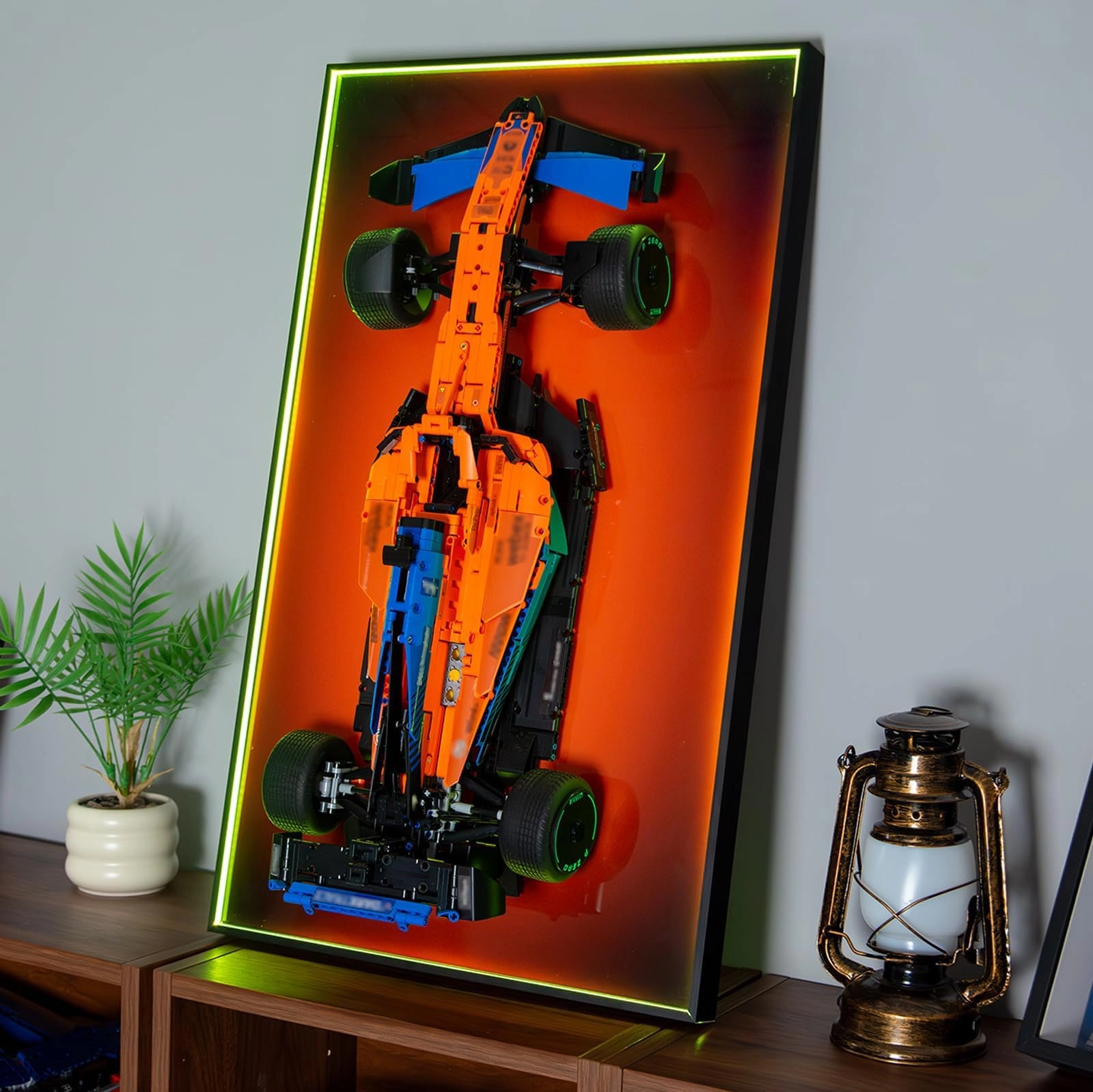 iCUANUTY Display Wallboard - RGB Colorful LED Lights Compatible with Lego 42141