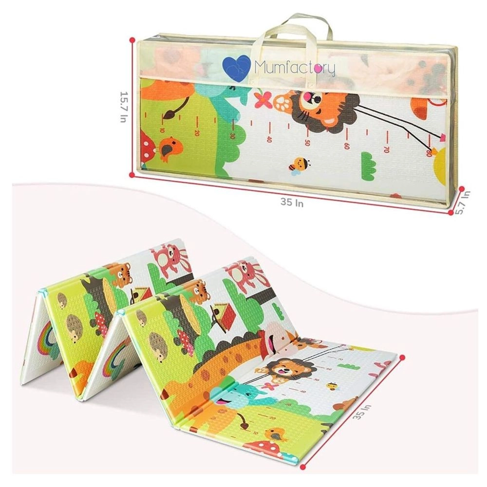 Reversible & Foldable Playmat - vibrant animal 0 month & above