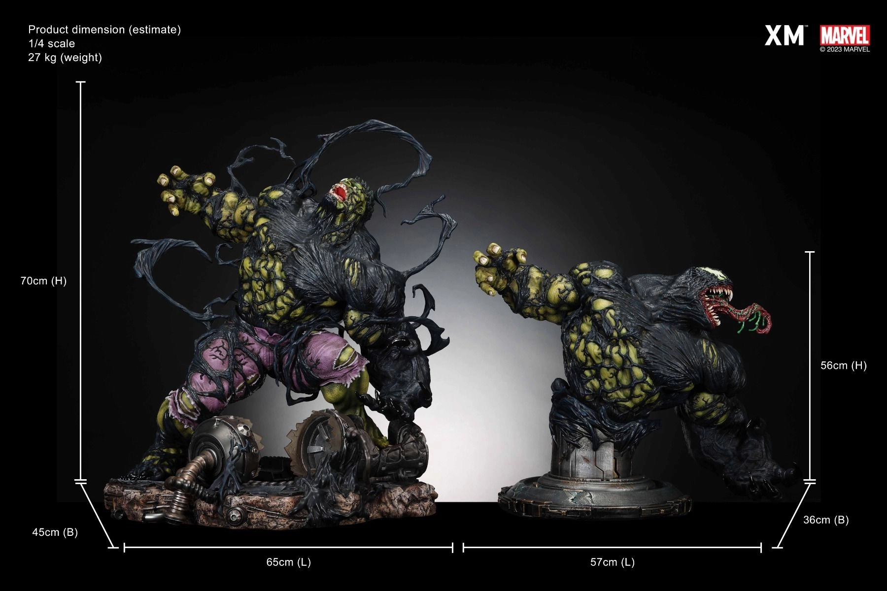 Venomized Hulk - MARVEL Premium Collectibles