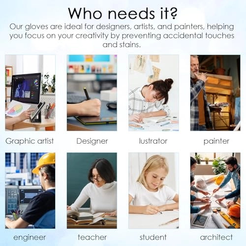 Digital Drawing Glove - 2 Pack 3-Layer Two-Finger