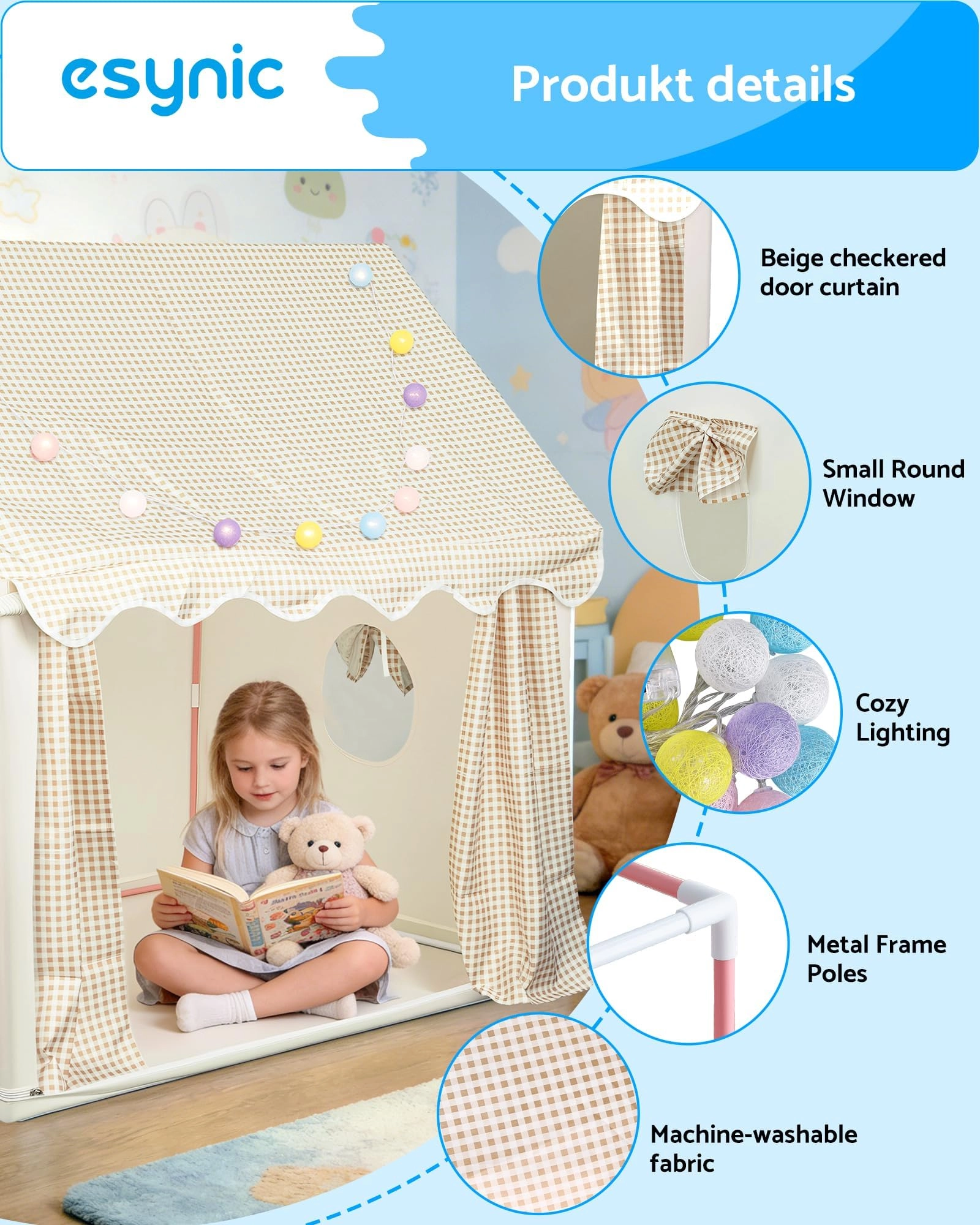 Kids Indoor Playhouse Tent