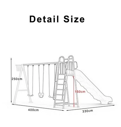 Spring Rider + Round Trampoline - 8FT + Caterpillar Tunnel + Slide and Swing Playground Set + Two Seater Seesaw