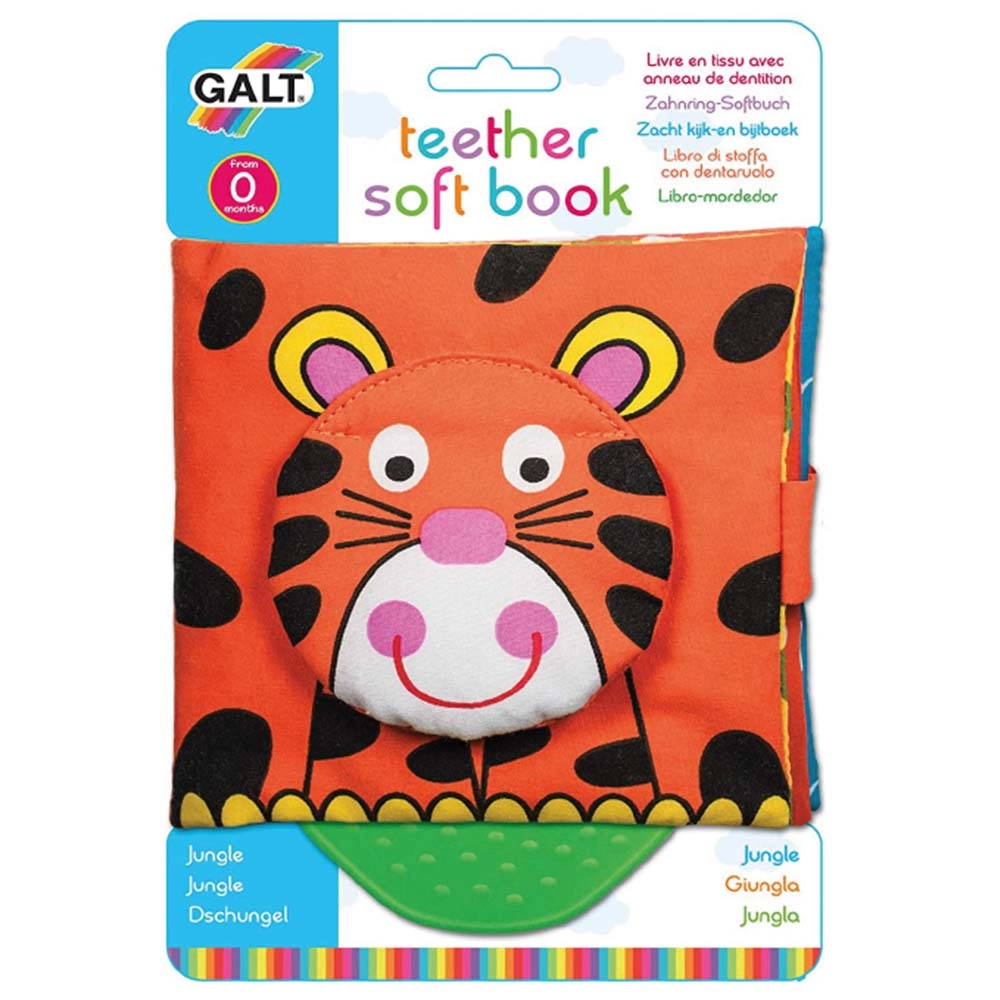 GALT Teether Soft Book - 8 pages machine washable