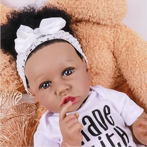 Reborn Baby Doll - 22inch Vinyl African American Ages 3+