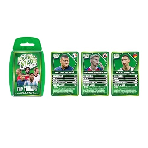 TOP Trumps World Football Stars - Card Game Travel Format (French)