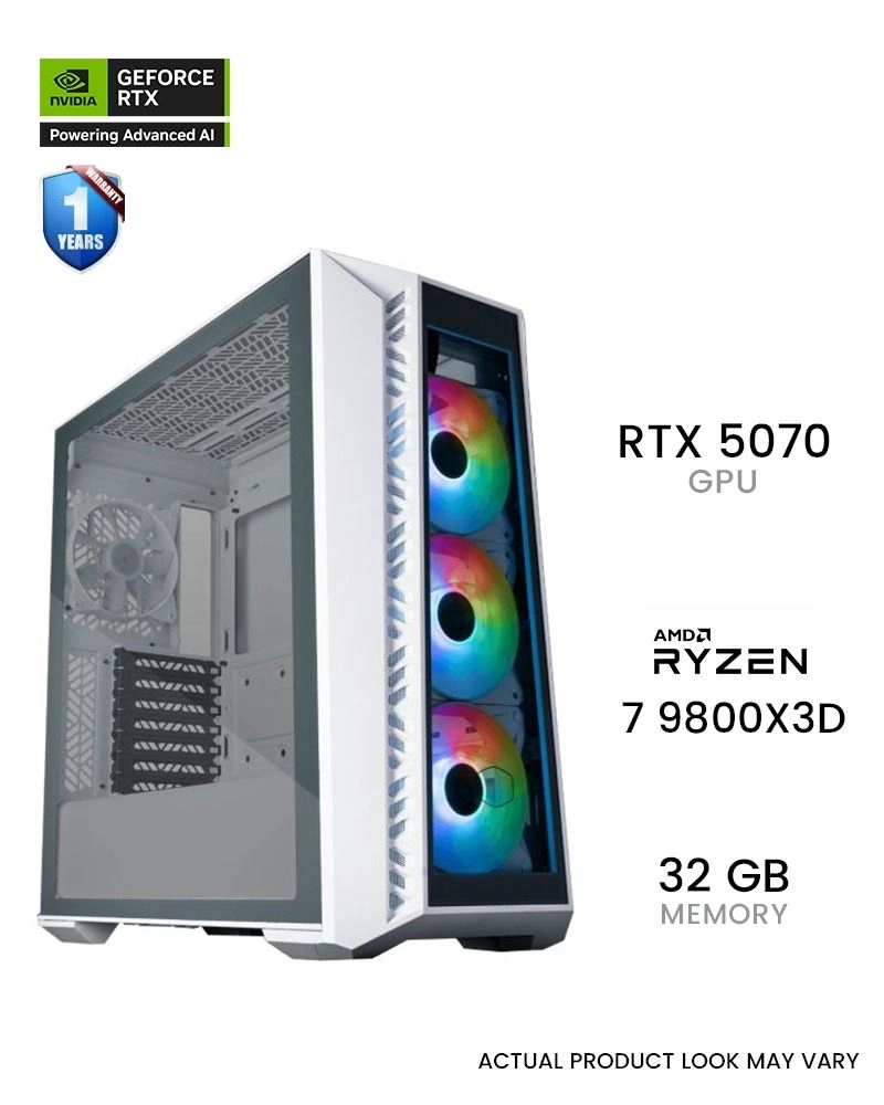 Cooler Master Masterbox 520White - 9800X3D 32GB 1TB