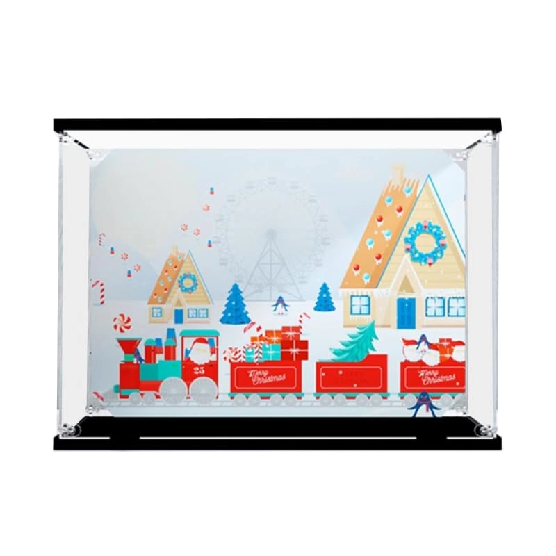 Clear Acrylic Display Case - for 10267 Black Bottom+background