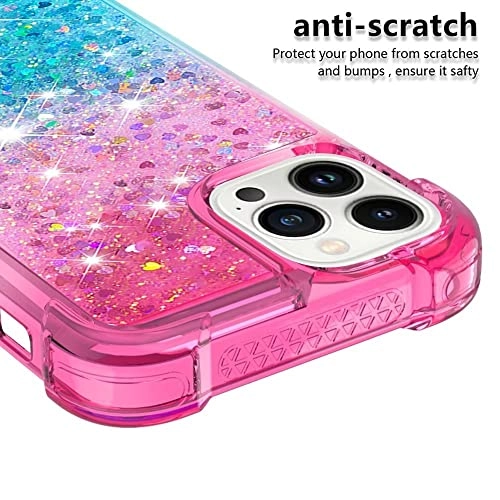Glitter Moving Quicksand Flowing Cover TPU Silicone Bumper for iPhone 14 Pro