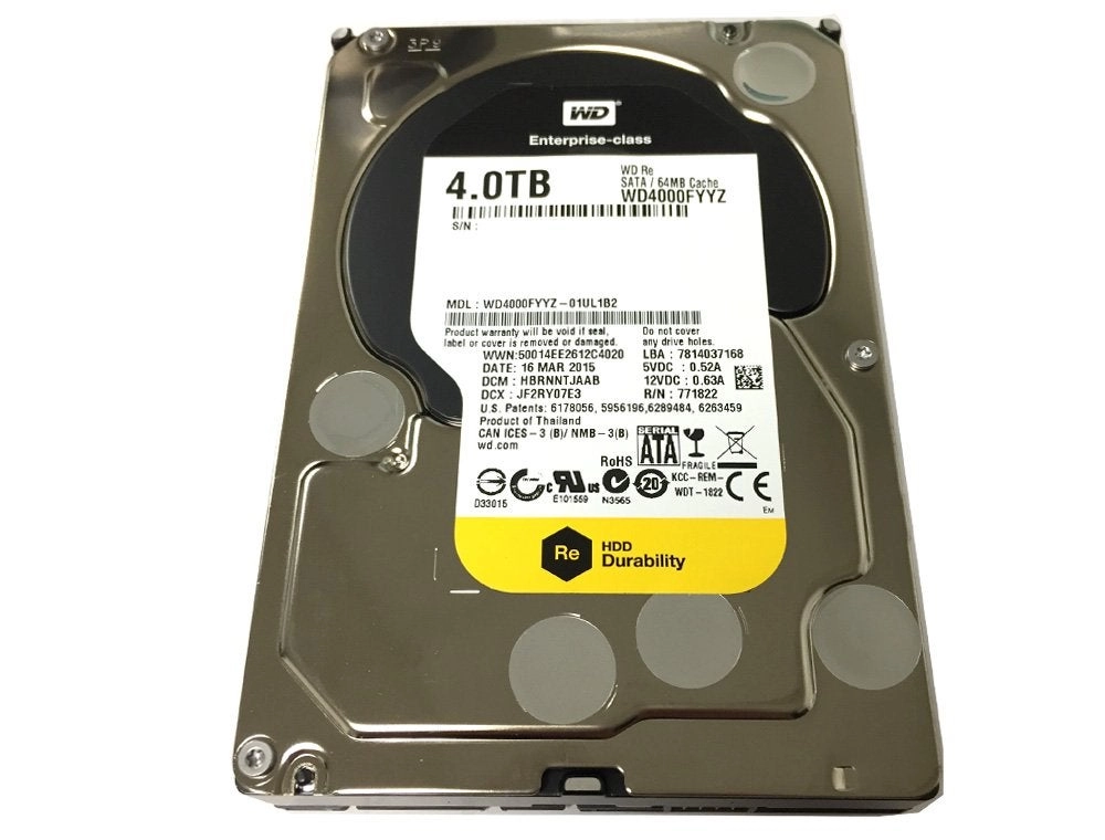ENTERPRISE 3.5" 7200rpm 64MB SATA 6Gb/s (WD4000FYYZ) - 4TB