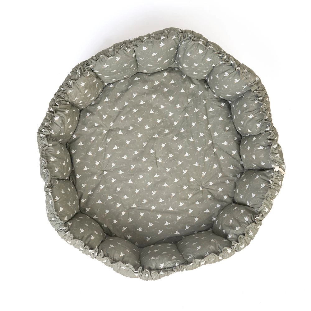 3-In-1 Stripes Bloom Organic Babymat - Ecru/Brown 0 month