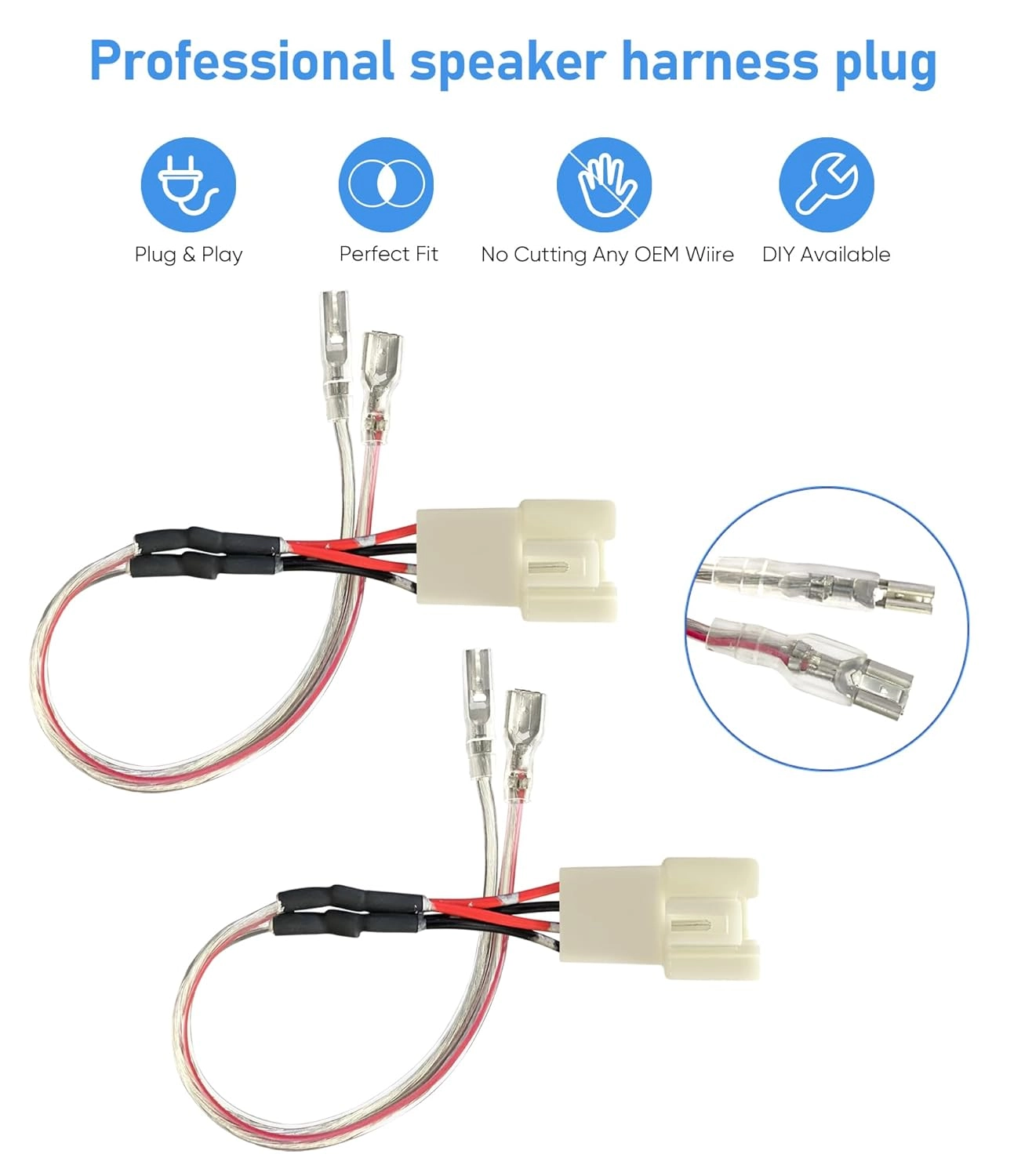 Dash Tweeter Speaker Wiring Harness - 4PCS Select Toyota Vehicles