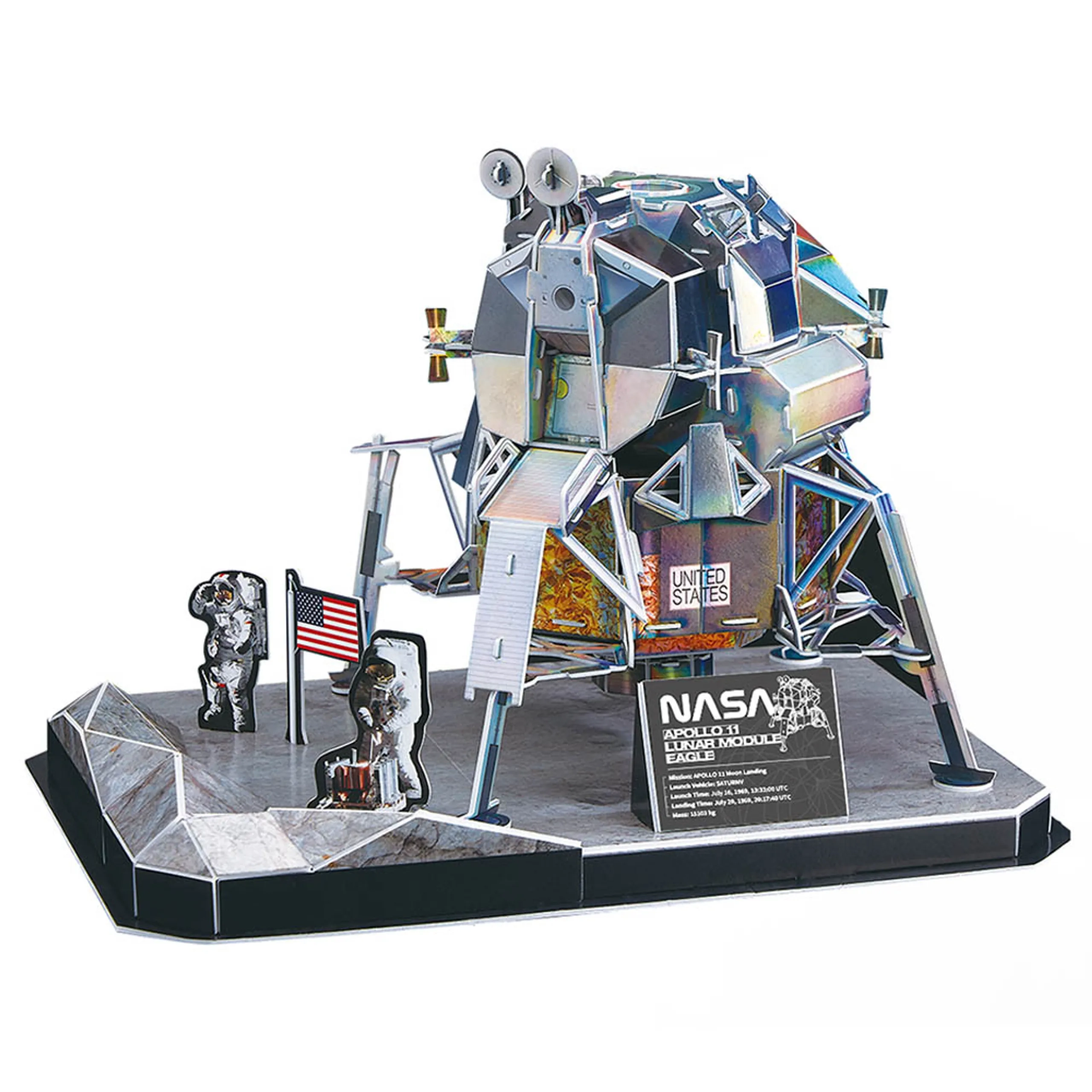 NASA Apollo 11 Lunar Module Eagle 3D Puzzle (527-DS1058H) - 93 pcs