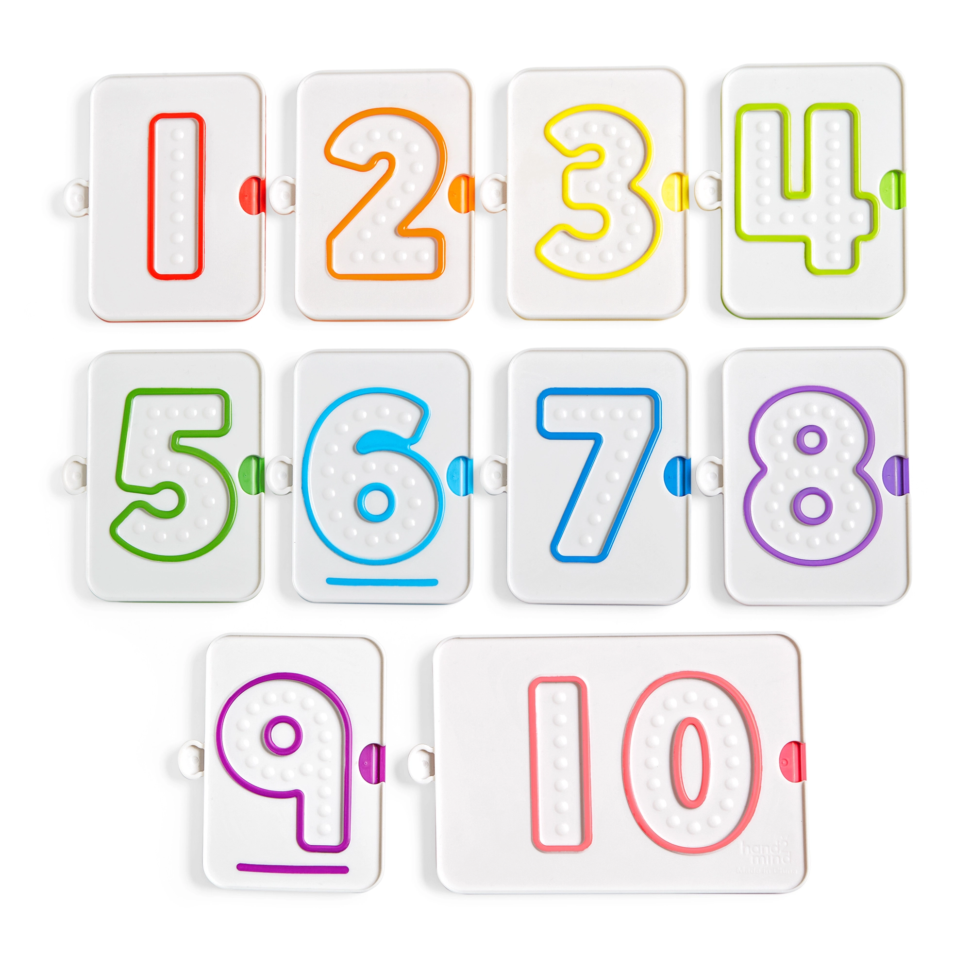 Sensory Number Trays - 3 years and above 10 pieces
