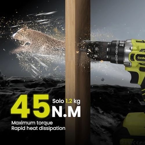 21V Cordless Impact Drill - 2000mAh