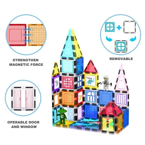 Magnet Tile Construction Set - 100pcs