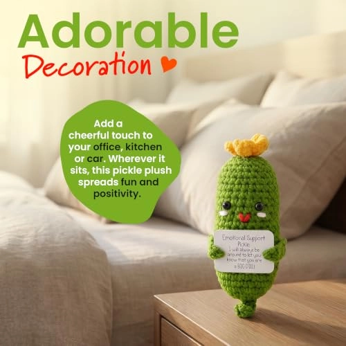 Emotional Pickle - Sunny Positive Pickle Green Crochet